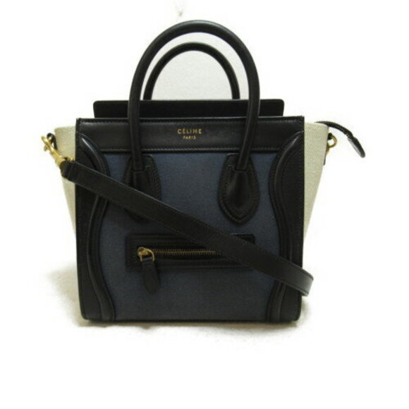 Celine Handbags - Celine Black and Navy Shoulder Bag